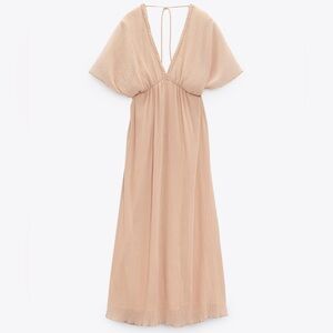 Zara Pleated Midi Dress in size large